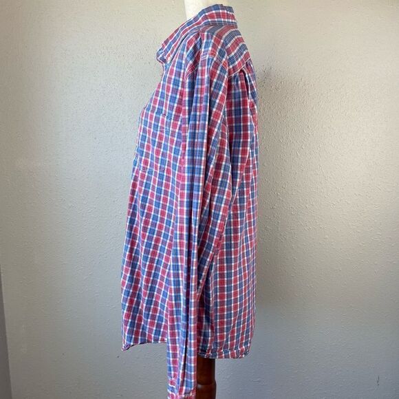 GAP Lived-In Plaid Button Down Shirt Size L EUC - Picture 3 of 7